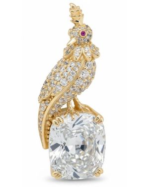 LÁTELITA London Crested Love Bird Brooch Moissanite - Metallic