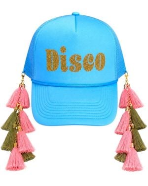Julia Clancey Tasseltastic Disco Tassel Trucker Cap - Blue
