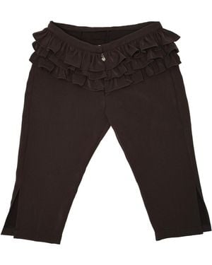 28Natelier Ruffle Capris - Black