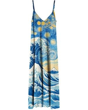 Aloha From Deer Starry Wave Maxi Dress - Blue