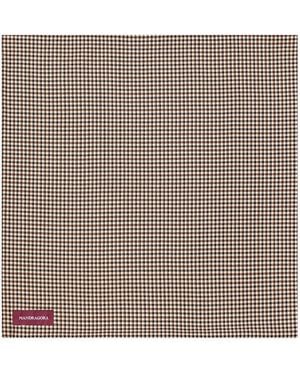 Mandragora Houndstooth Scarf Retto - Brown