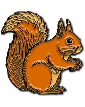 Make Heads Turn Enamel Pin Squirrel - Orange