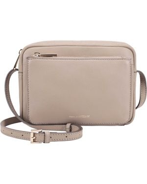 Paul Costelloe Hana Leather Crossbody Bags- Neutrals - Natural