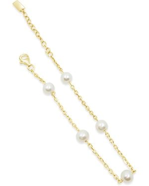 Lutiro Freshwater Pearl Orbit Bracelet - Metallic