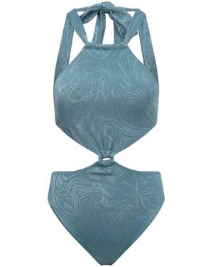 Baíah Sirena Halter Swimsuit - Blue