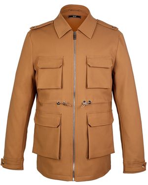 DAVID WEJ Ashford Military Jacket – - Brown