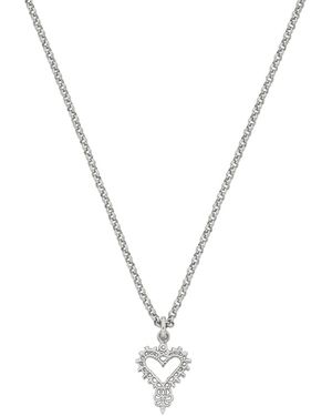 Zoe & Morgan Mini Heart Necklace - Metallic