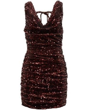 Ofuure Jess Sequin Mini Dress - Brown