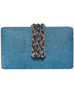 Simitri Denim Braided Fringe - Blue