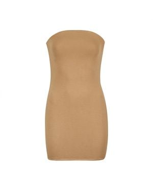 Egyptian Blue Neutrals Sienna Clay Bandeau Mini Dress - Brown
