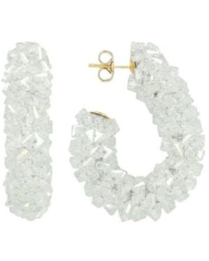 LOTT.gioielli Raw Creole Earrings L - White