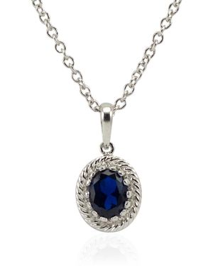Vintouch Italy Luccichio Blue Agate Pendant Necklace