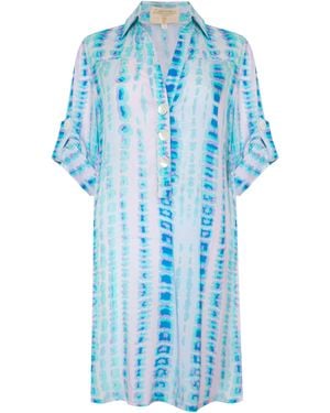 Sophia Alexia Caribbean Rain Beach Shirt - Blue