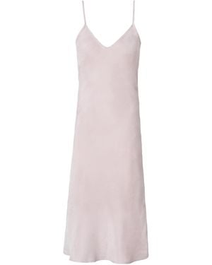 Italia A Collection Blush Vegan Silk Bias V-slip Dress - Purple