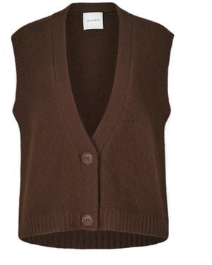 SALANIDA Melody Mohair Vest Chocolate - Brown