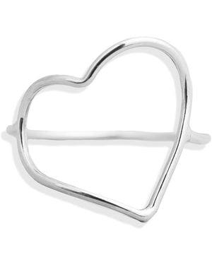 Kate Koel Heart Sterling Ring - White