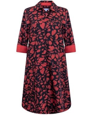 Perlavera Neil Fiesta Cherry Midi Dress - Red