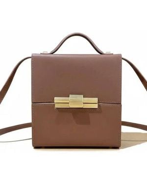 The Bag Icon The Nina Cigar Box Bag - Brown