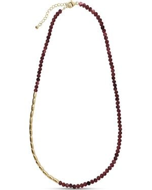 Clemence Wren Asymmetric Gemstone Necklace Nuggets - Metallic