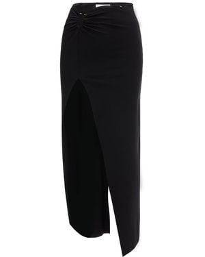 Nissa High Waisted Midi Skirt - Black