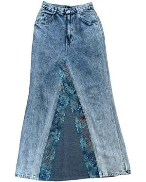 L2R THE LABEL Denim Skirt - Blue