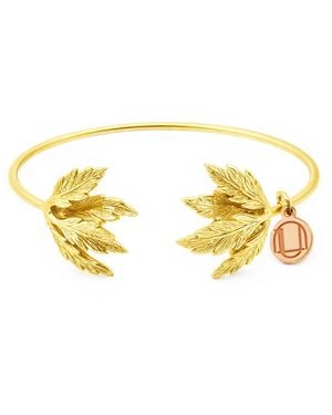 Unaloe Jungle Open Leaf Bracelet - Metallic