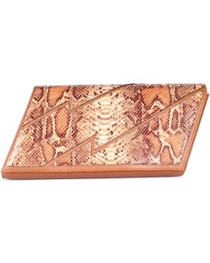Terry De Havilland Faux Snake Clutch Bah - Pink