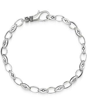 Nialaya Sterling Star Link Bracelet - Metallic