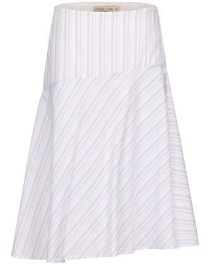 NUAJE NUAJE Lynn Flare Midi Skirt - White