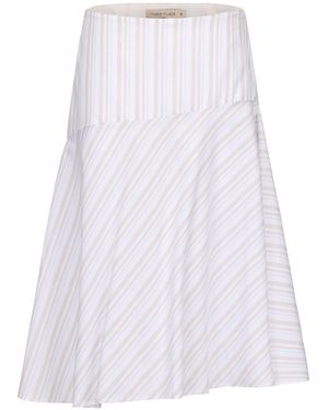 NUAJE NUAJE Lynn Flare Midi Skirt - White