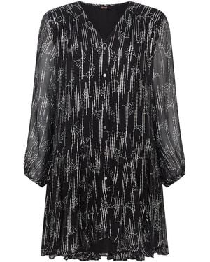 Rose & Nancy Ophelia Sparkle Mini Dress - Black
