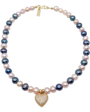 The Bulums The Splendido Signature And Pearl Necklace - Brown