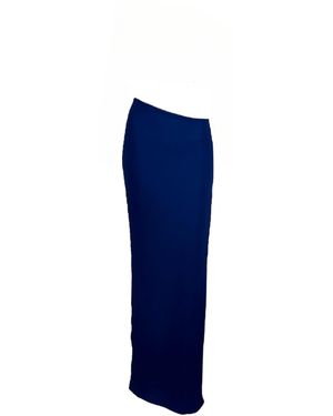 Jane Gala Asymmetrical Maxi Skirt - Blue