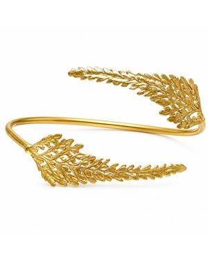 Mother Nature Jewelry Fern Leaf Cuff, Handmade Bracelet - Metallic