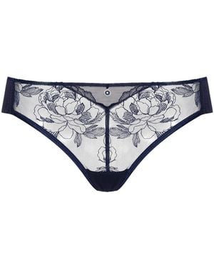 BonBon Lingerie Coco Heart Full Brief - Blue