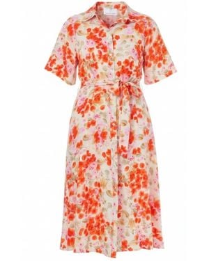 Franchetti Bond Giralda Pansies Shirt Dress - Red
