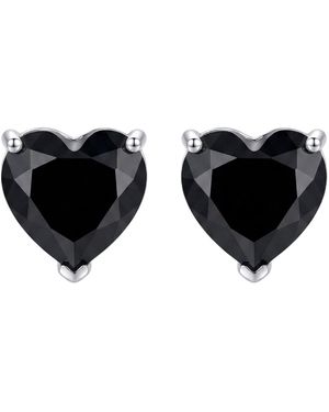 LÁTELITA London Amore Heart Spinel Stud Earrings - Black