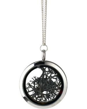 My Little Nature Designer Jewellery Necklace With Natural Moss - Black
