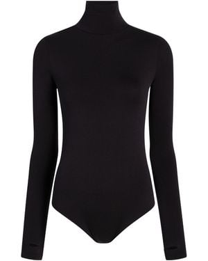 Commando Prima Ballet Turtleneck Bodysuit With Thumbholes - Black