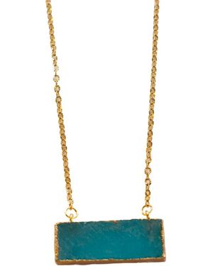 Ziolla Designs Zoe Agate Necklace - Blue