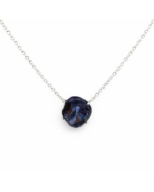 Pearl Code Pearl Pendant Necklace - Blue