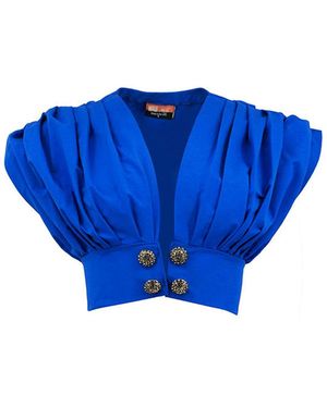Maui X Lolita Rosalie Ruched Bubble Top - Blue