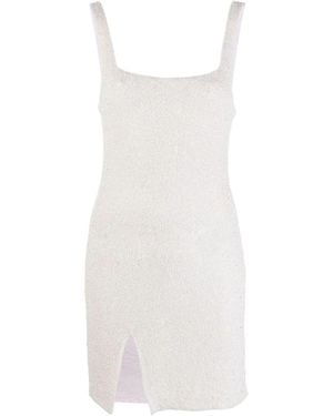 Oceanus Sofia Hand Beaded Party Dress - White