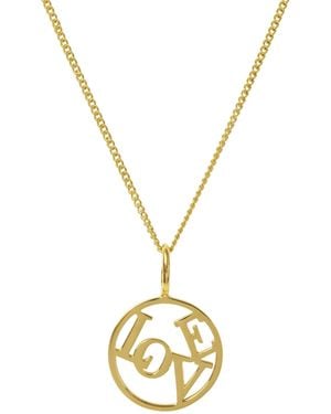 Katie Mullally Love Medallion Plated Necklace - Metallic