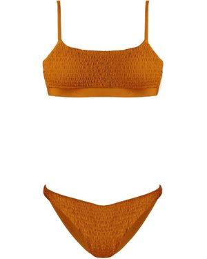 Movom Freya Smock Bandeau Bikini - Brown