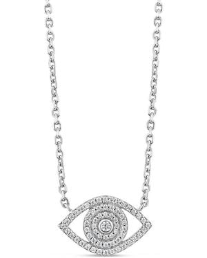 SALLY SKOUFIS Protection Necklace With Made Cz Diamond Stimulant - White