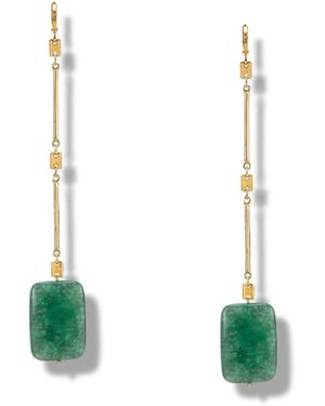 Jaredjamin Lattice Of Gladys Aventurine Drop Earrings - Green
