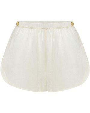 Adriana Pappas Designs Stella Shorts Champagne - White