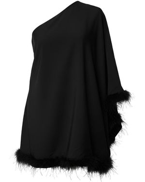 The Gt Atelier Fur-Trim One-Shoulder Dress - Black