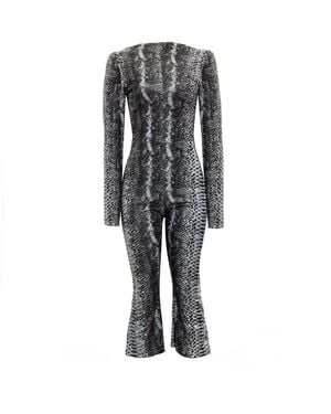 Paloma Lira Python Jumpsuit - Grey